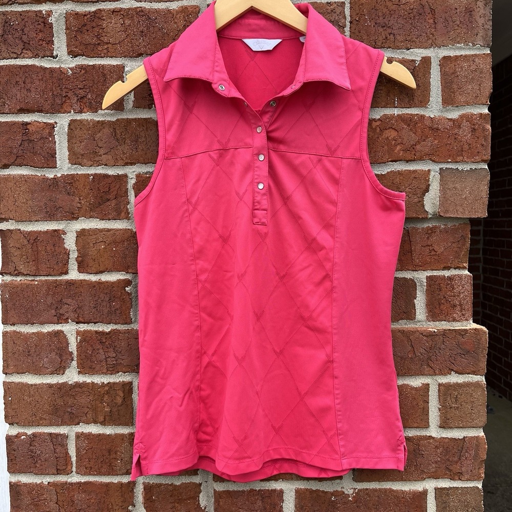 Callaway Women's Pink Sleeveless Golf Shirt Size Medium